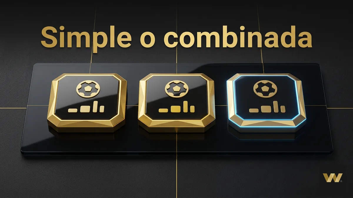 Apuestas simples, combinadas y sistema en W88 Chile: tres tarjetas en vidrio oscuro