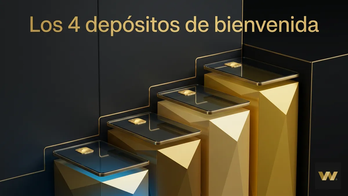 Escalera de cuatro depósitos del paquete de bienvenida de casino de W88