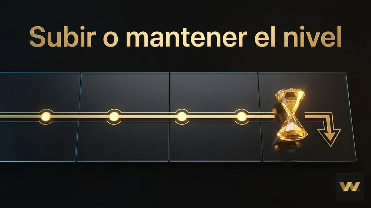 Línea de tiempo para subir o mantener nivel en Sociedad de Élite de W88